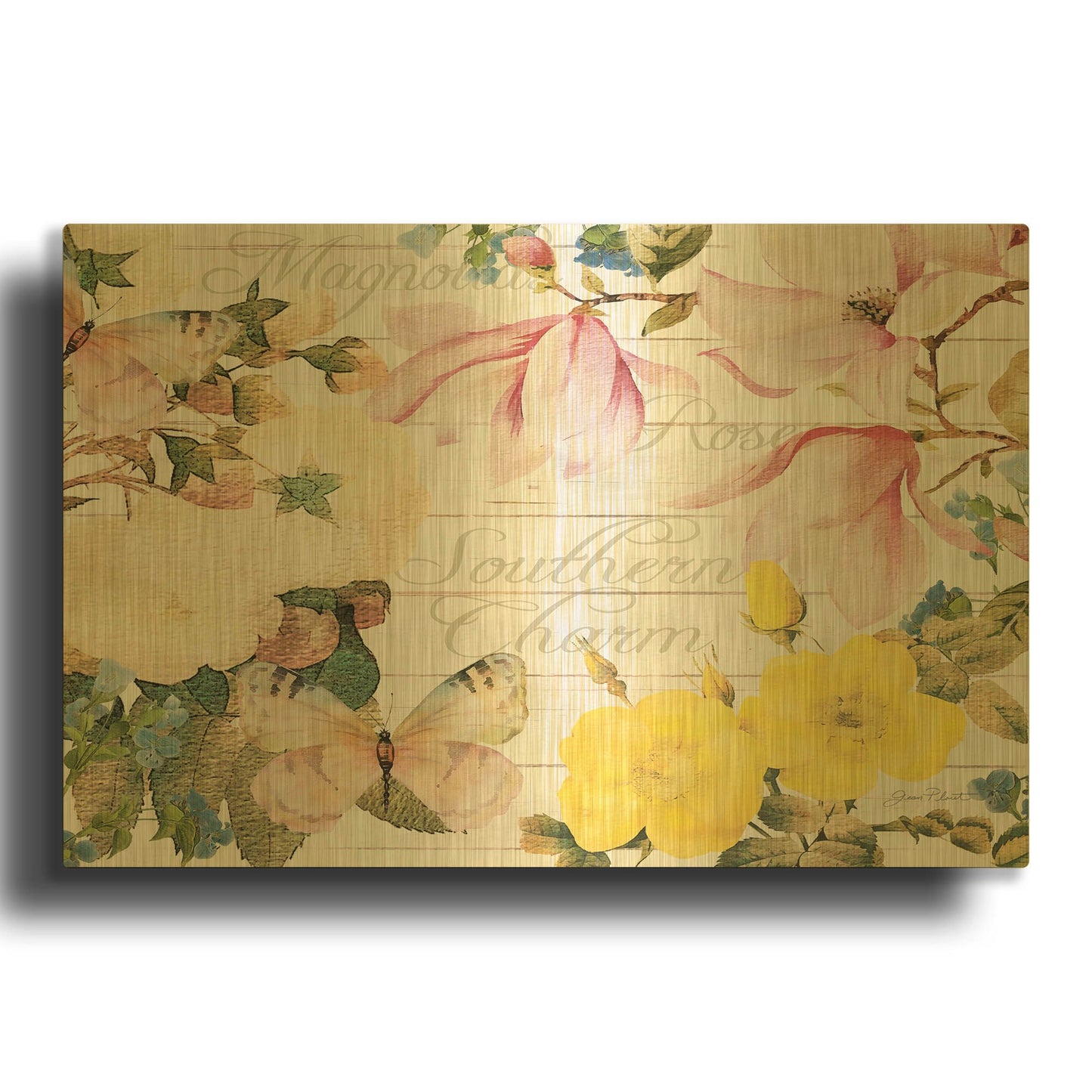 'Southern Charm' By Jean Plout Gold Metal Wall Art