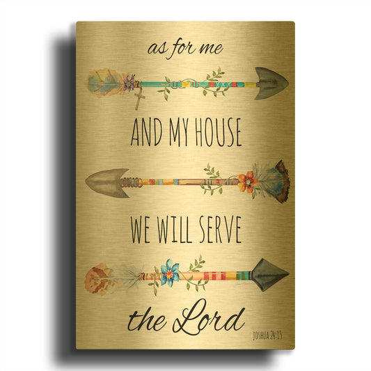 'Spiritual Arrows A' By Jean Plout Gold Metal Wall Art