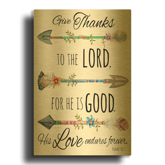 'Spiritual Arrows D' By Jean Plout Gold Metal Wall Art