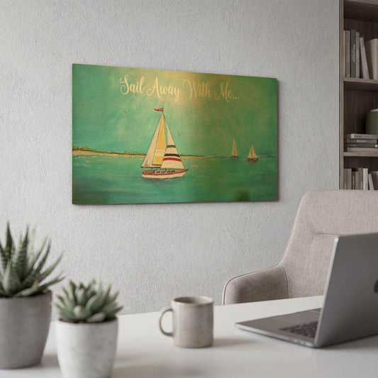 'Summer Breeze B C' By Jean Plout Gold Metal Wall Art