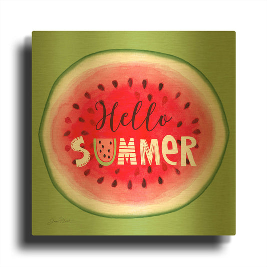 'Summer Fun B' By Jean Plout Gold Metal Wall Art