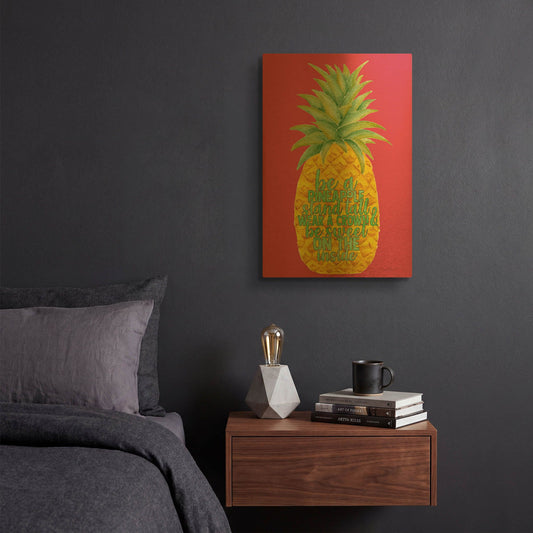'Summer Fun E' By Jean Plout Gold Metal Wall Art