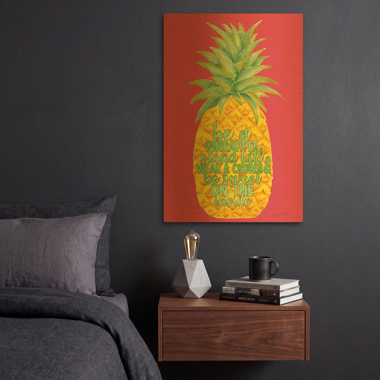 'Summer Fun E' By Jean Plout Gold Metal Wall Art
