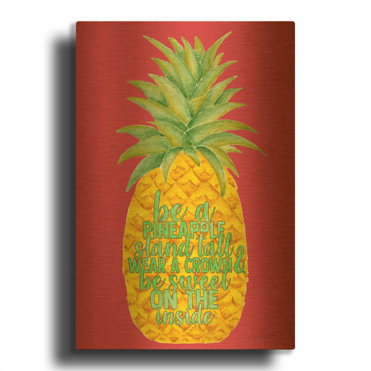 'Summer Fun E' By Jean Plout Gold Metal Wall Art