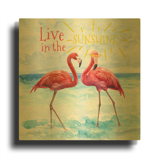 'Summer Fun I' By Jean Plout Gold Metal Wall Art