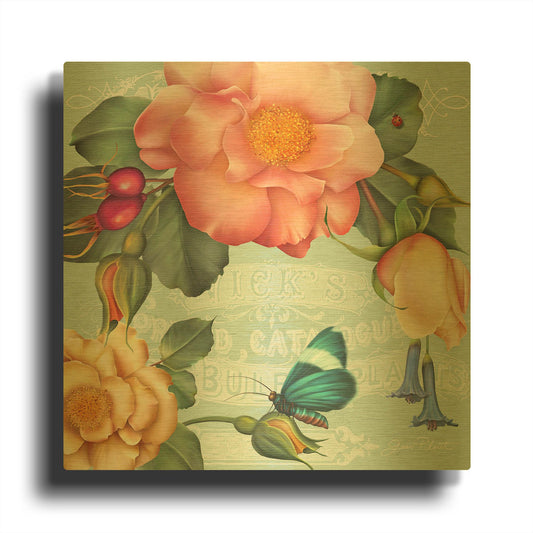 'Summer Gifts A' By Jean Plout Gold Metal Wall Art