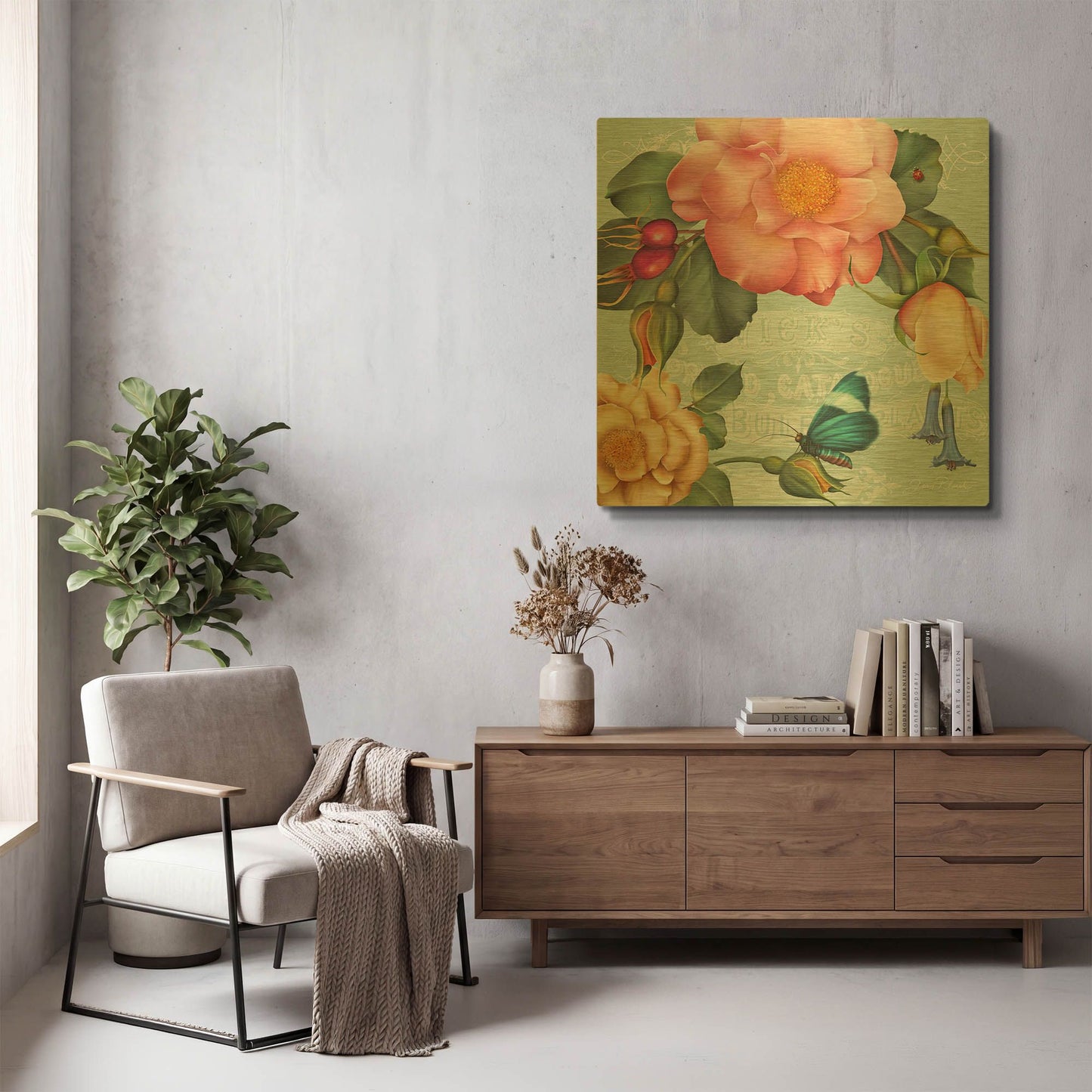 'Summer Gifts A' By Jean Plout Gold Metal Wall Art