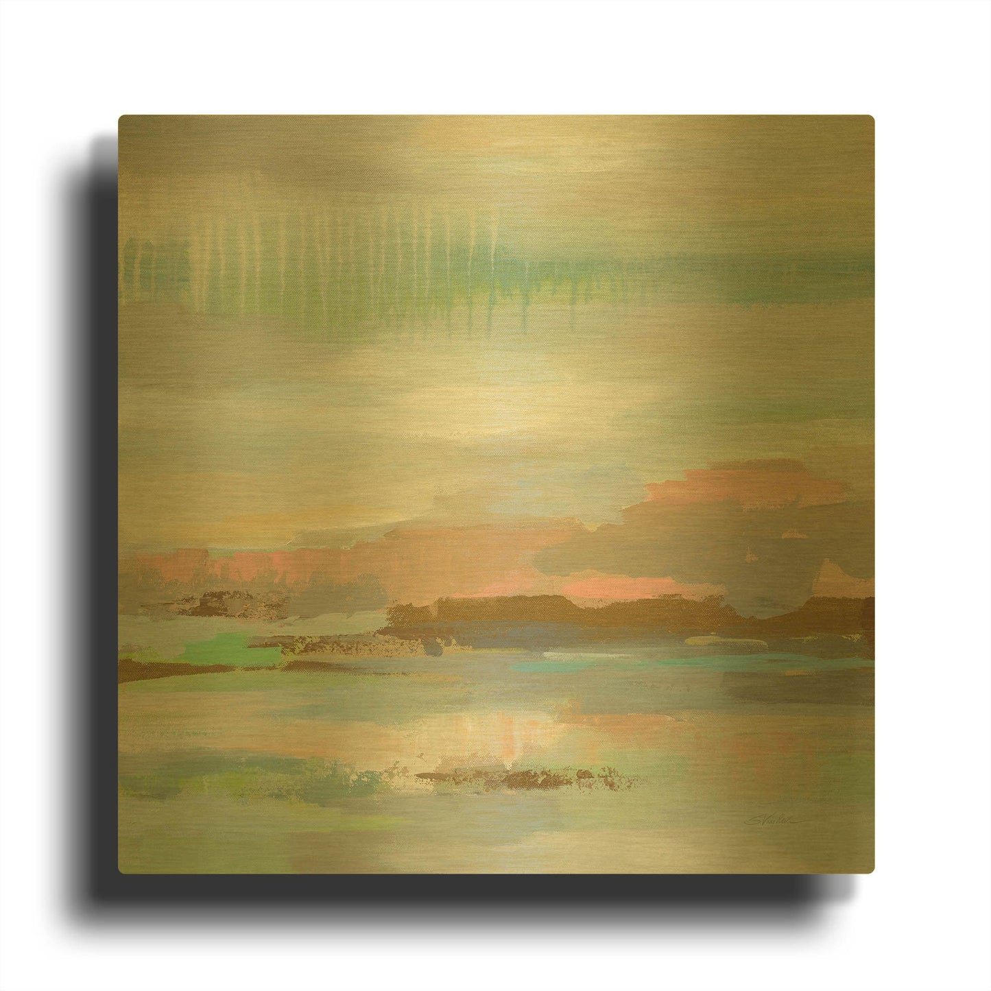 'Spring Desert I' By Silvia Vassileva Gold Metal Wall Art