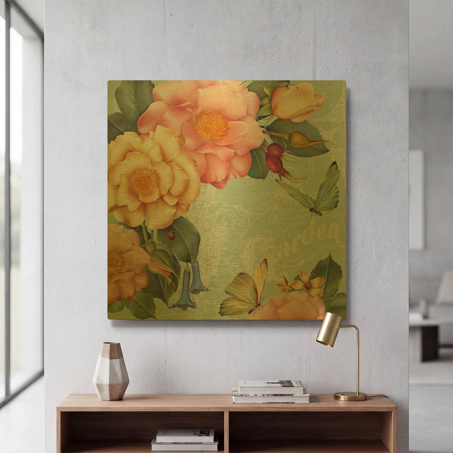 'Summer Gifts B' By Jean Plout Gold Metal Wall Art