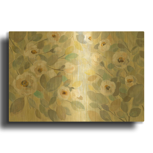 'Blooming Branches' By Silvia Vassileva Gold Metal Wall Art