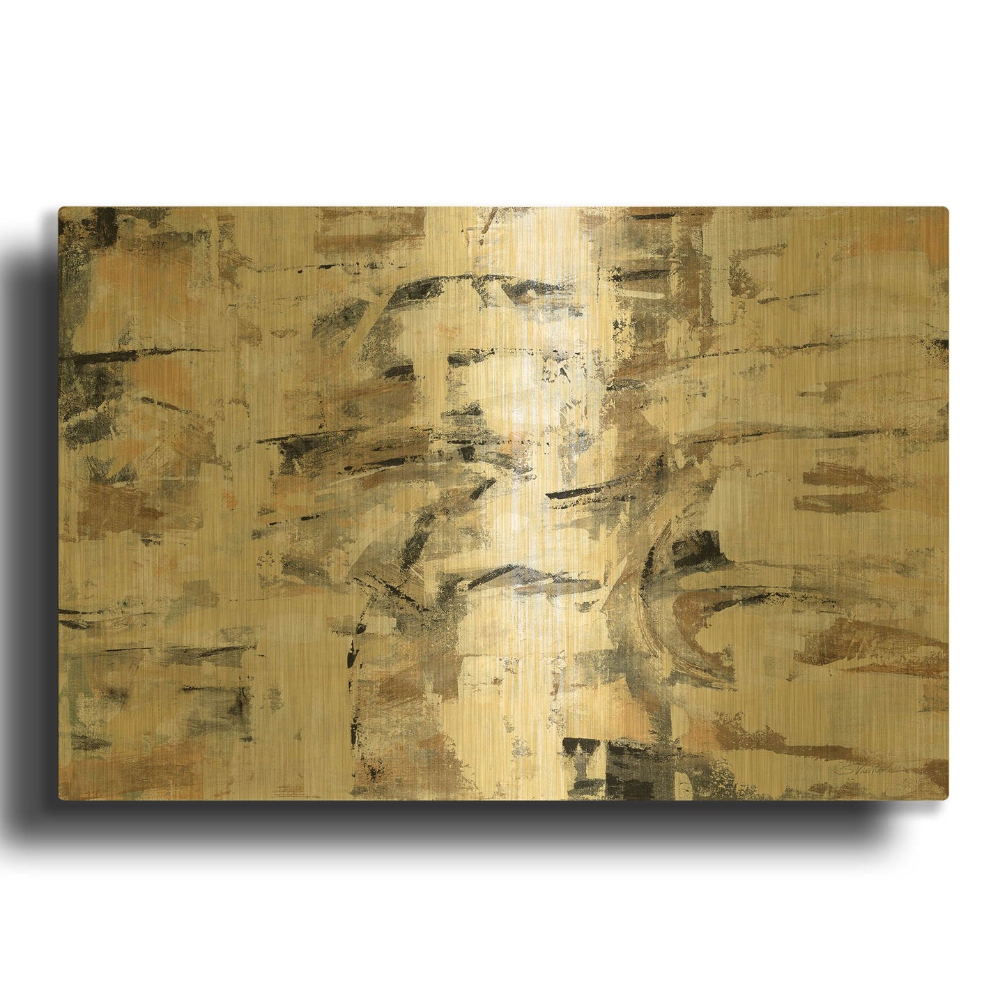 'Tone on Tone' By Silvia Vassileva Gold Metal Wall Art