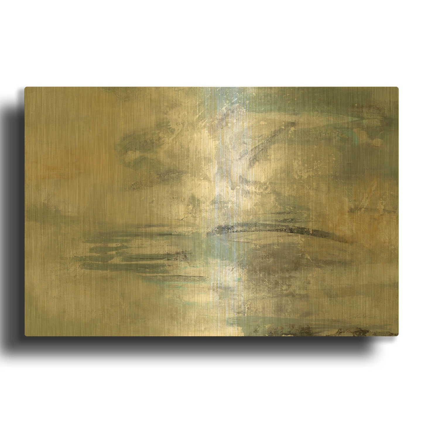 'Looking at the Mist' By Silvia Vassileva Gold Metal Wall Art