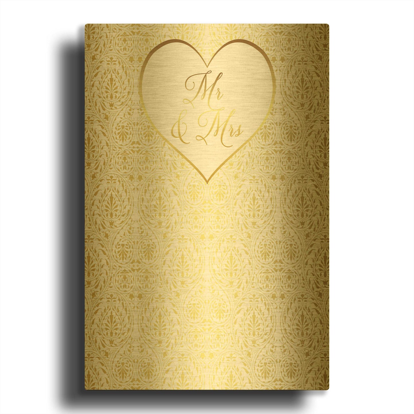 'Wedding D' By Jean Plout Gold Metal Wall Art