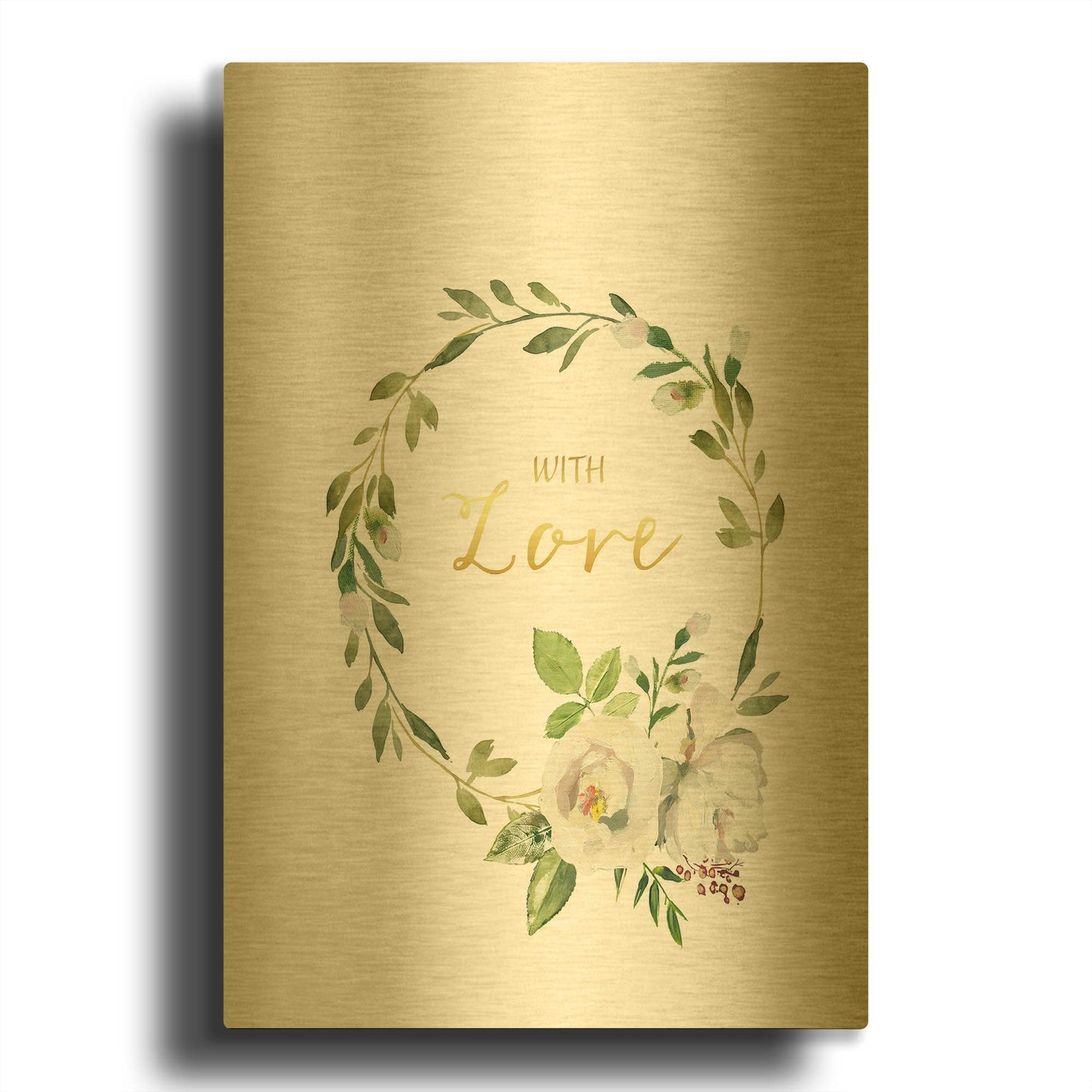 'Wedding F' By Jean Plout Gold Metal Wall Art