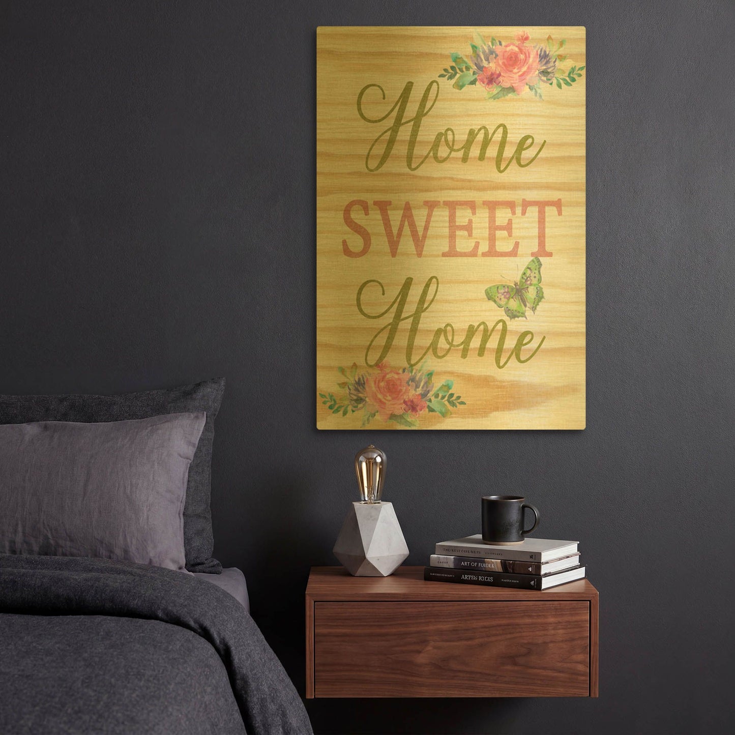 'Welcome Home D' By Jean Plout Gold Metal Wall Art