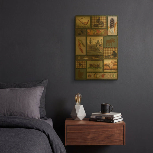 'Wilderness Lodge G 1' By Jean Plout Gold Metal Wall Art