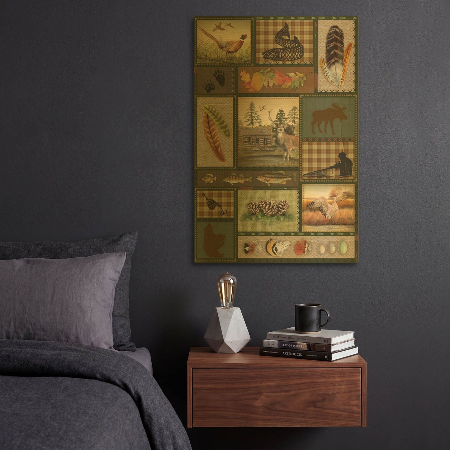 'Wilderness Lodge G 1' By Jean Plout Gold Metal Wall Art