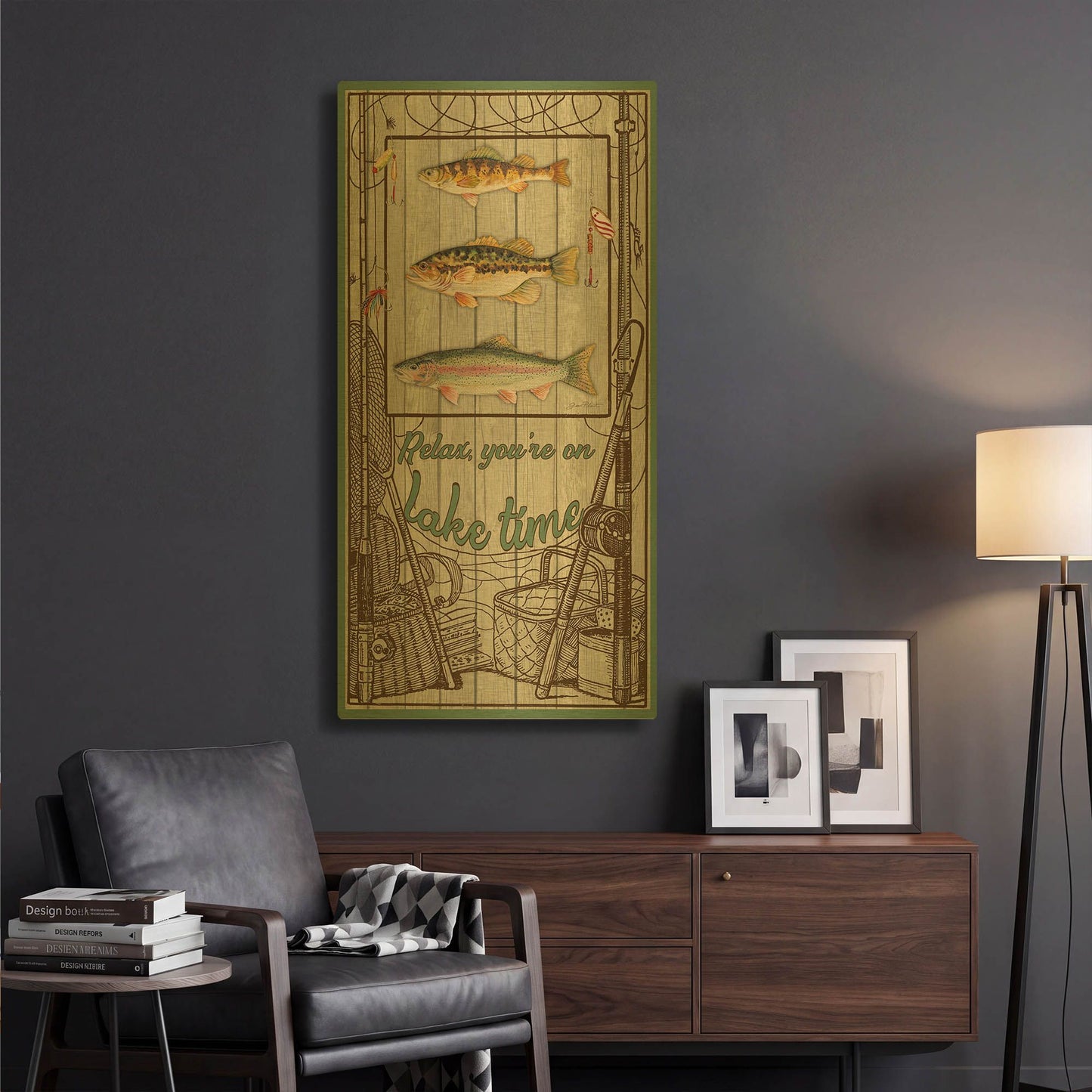 'Wilderness Lodge L' By Jean Plout Gold Metal Wall Art