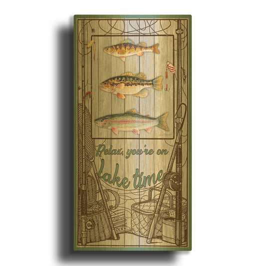 'Wilderness Lodge L' By Jean Plout Gold Metal Wall Art
