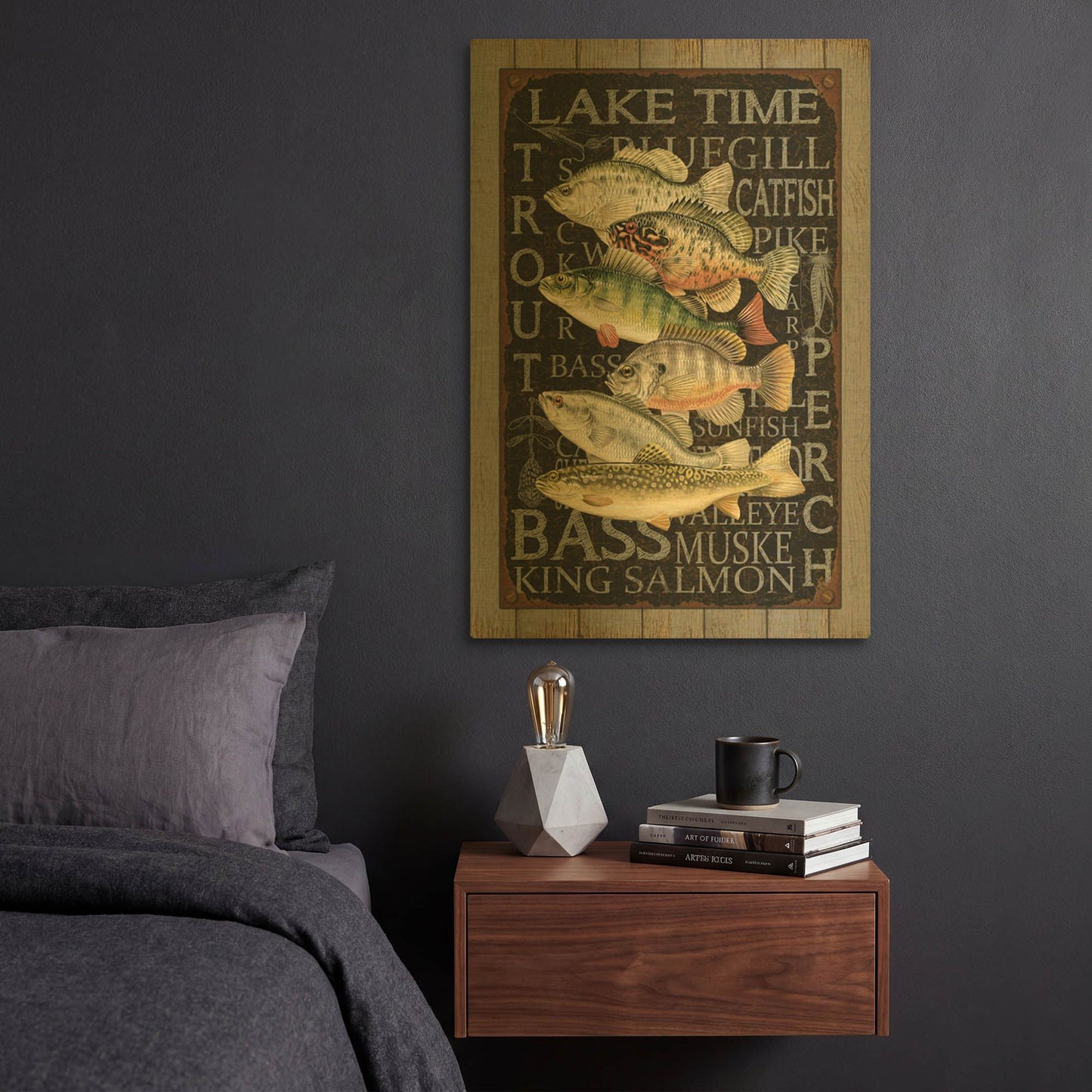 'Wilderness Lodge O' By Jean Plout Gold Metal Wall Art
