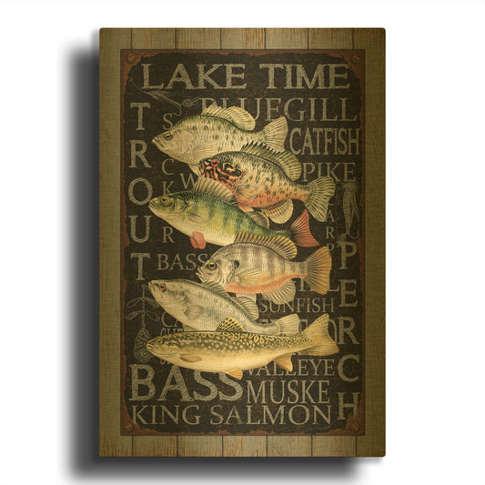 'Wilderness Lodge O' By Jean Plout Gold Metal Wall Art