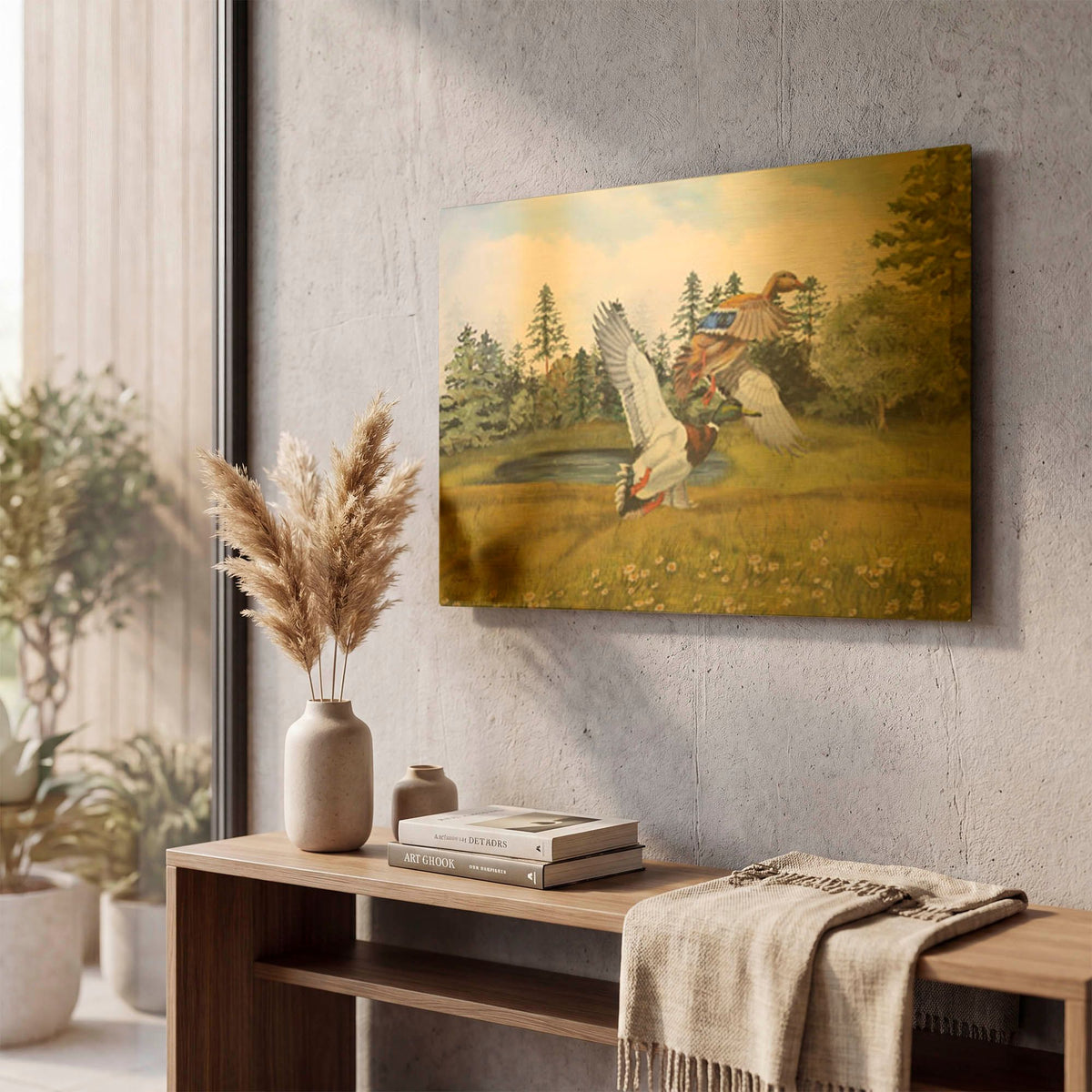 'Wilderness Lodge V' By Jean Plout Gold Metal Wall Art