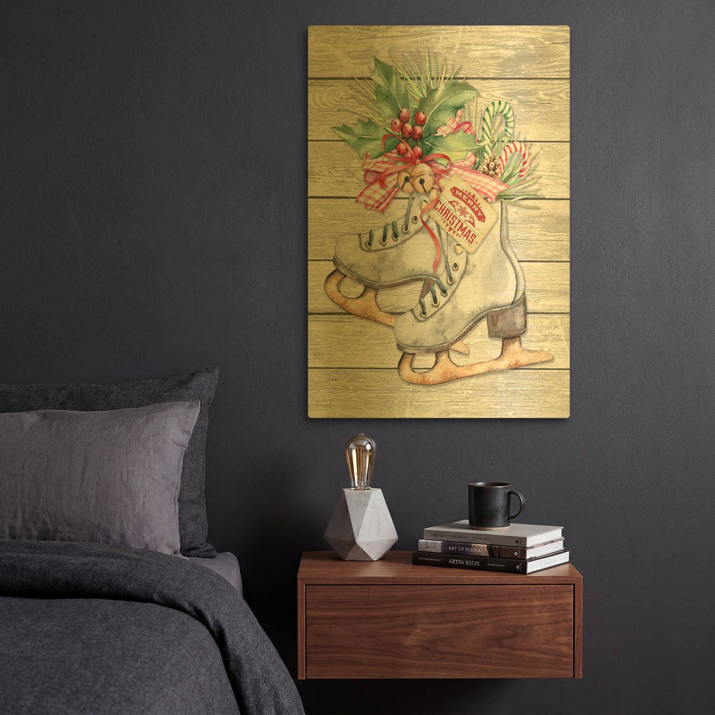 'Winter Wonderland A' By Jean Plout Gold Metal Wall Art