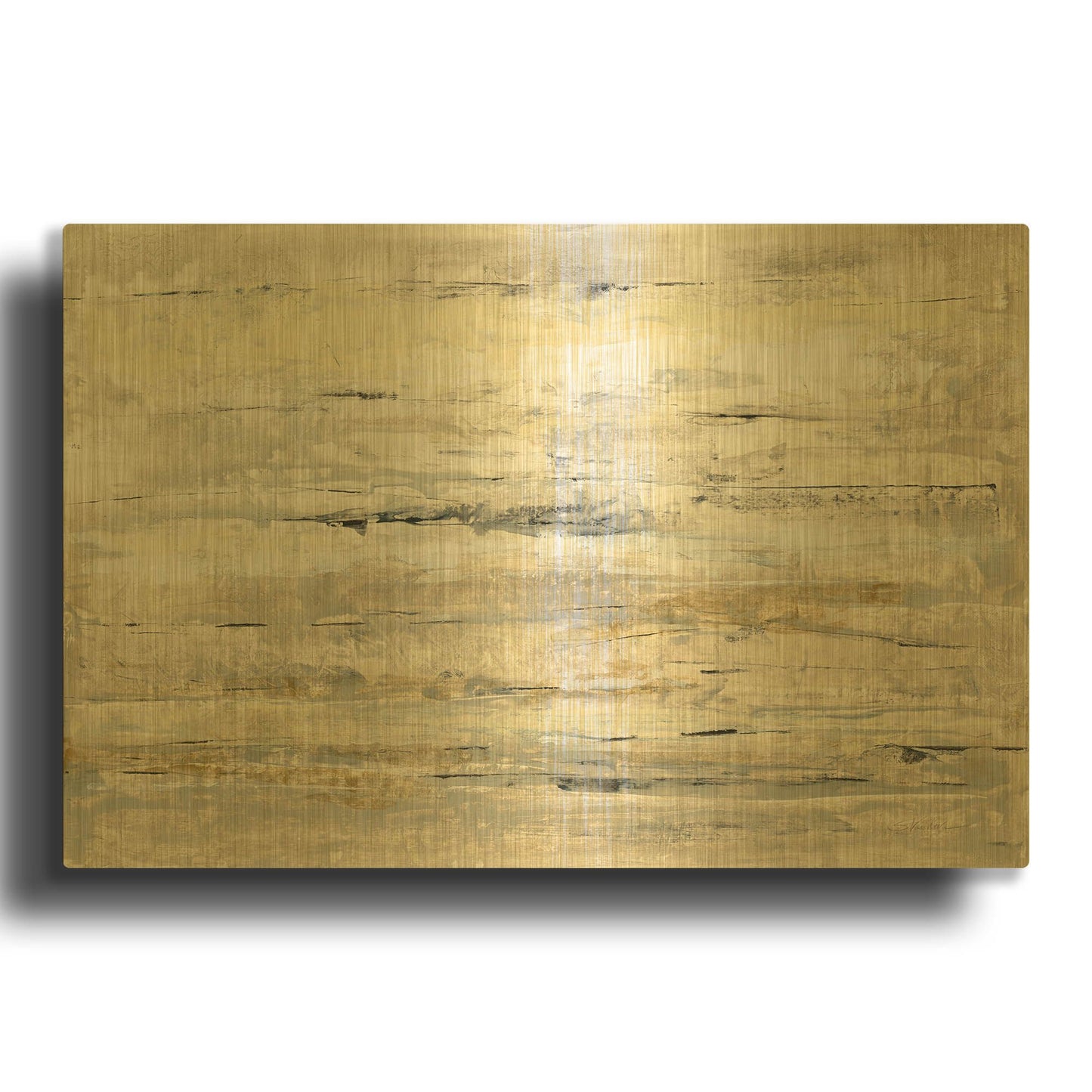 'Soft Glow II' By Silvia Vassileva Gold Metal Wall Art