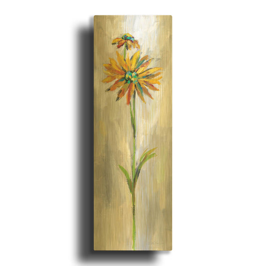 'Single Stem Flower III' By Silvia Vassileva Gold Metal Wall Art