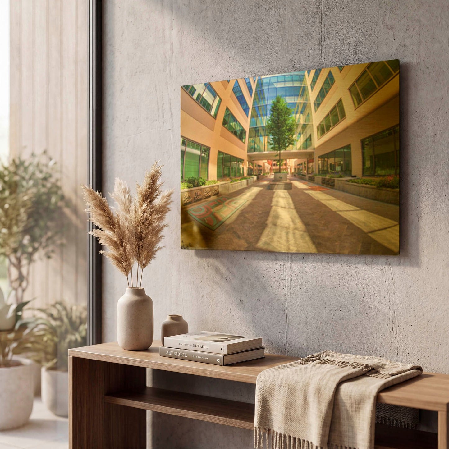 'Afternoon Light And Shadows' By Mark A Paulda Gold Metal Wall Art