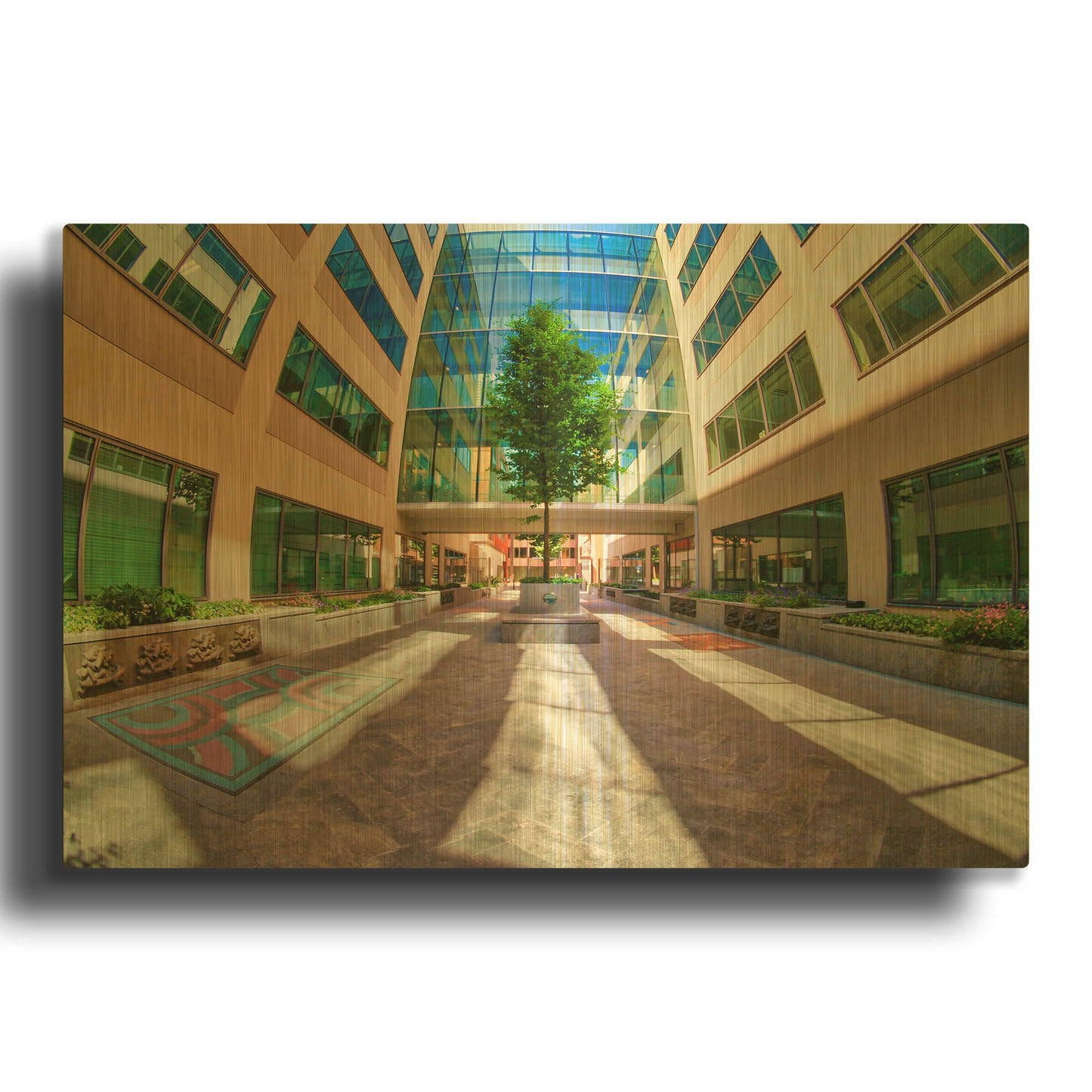'Afternoon Light And Shadows' By Mark A Paulda Gold Metal Wall Art