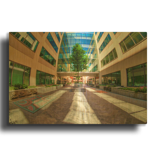 'Afternoon Light And Shadows' By Mark A Paulda Gold Metal Wall Art