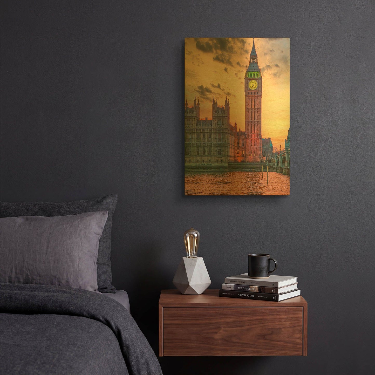 'Big Ben At Sunset III' By Mark A Paulda Gold Metal Wall Art