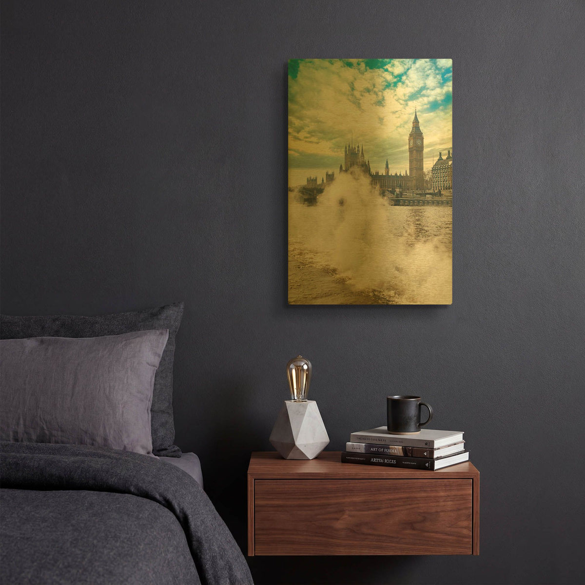 'Big Ben Steam' By Mark A Paulda Gold Metal Wall Art