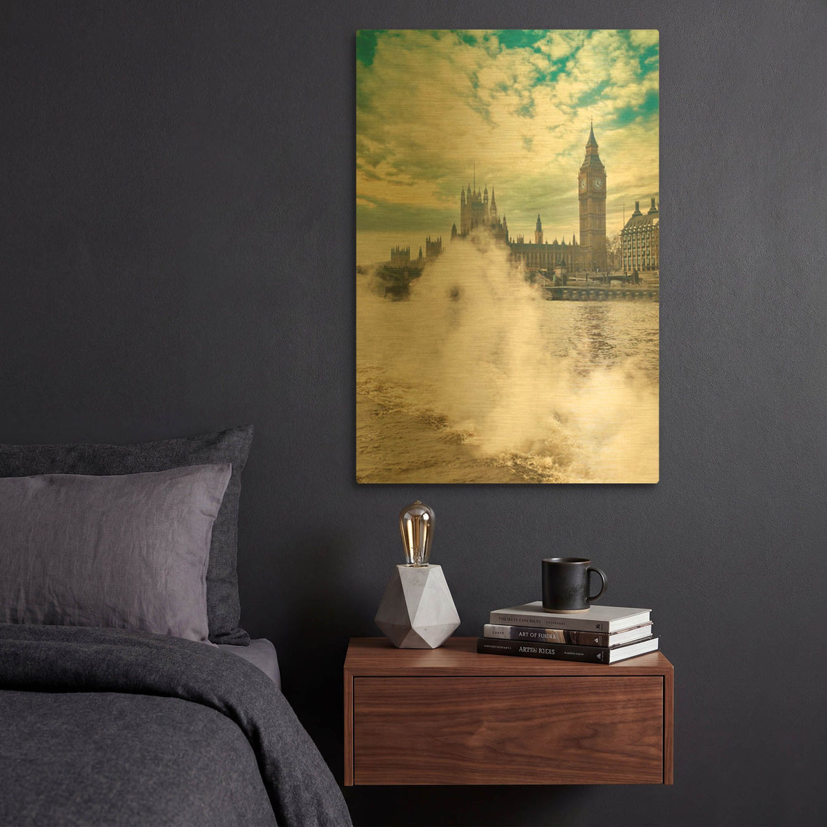 'Big Ben Steam' By Mark A Paulda Gold Metal Wall Art