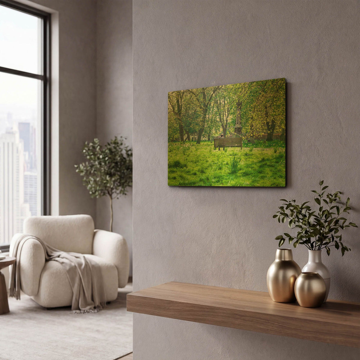'Brompton Contemplation' By Mark A Paulda Gold Metal Wall Art