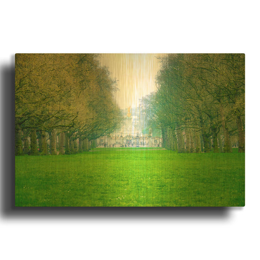 'Buckingham Palace In The Mist' By Mark A Paulda Gold Metal Wall Art