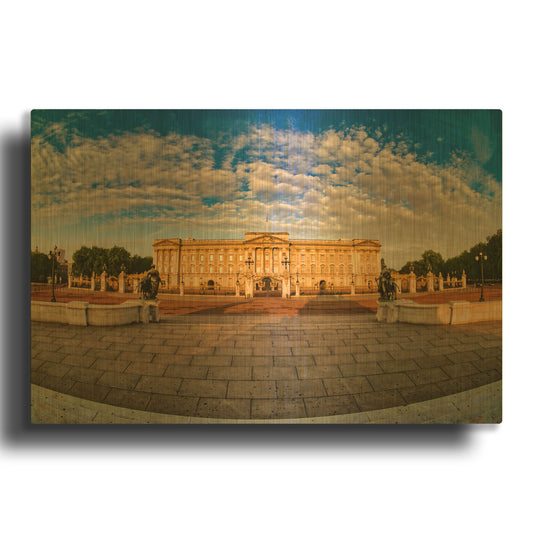'Buckingham Palace Morning Glow' By Mark A Paulda Gold Metal Wall Art