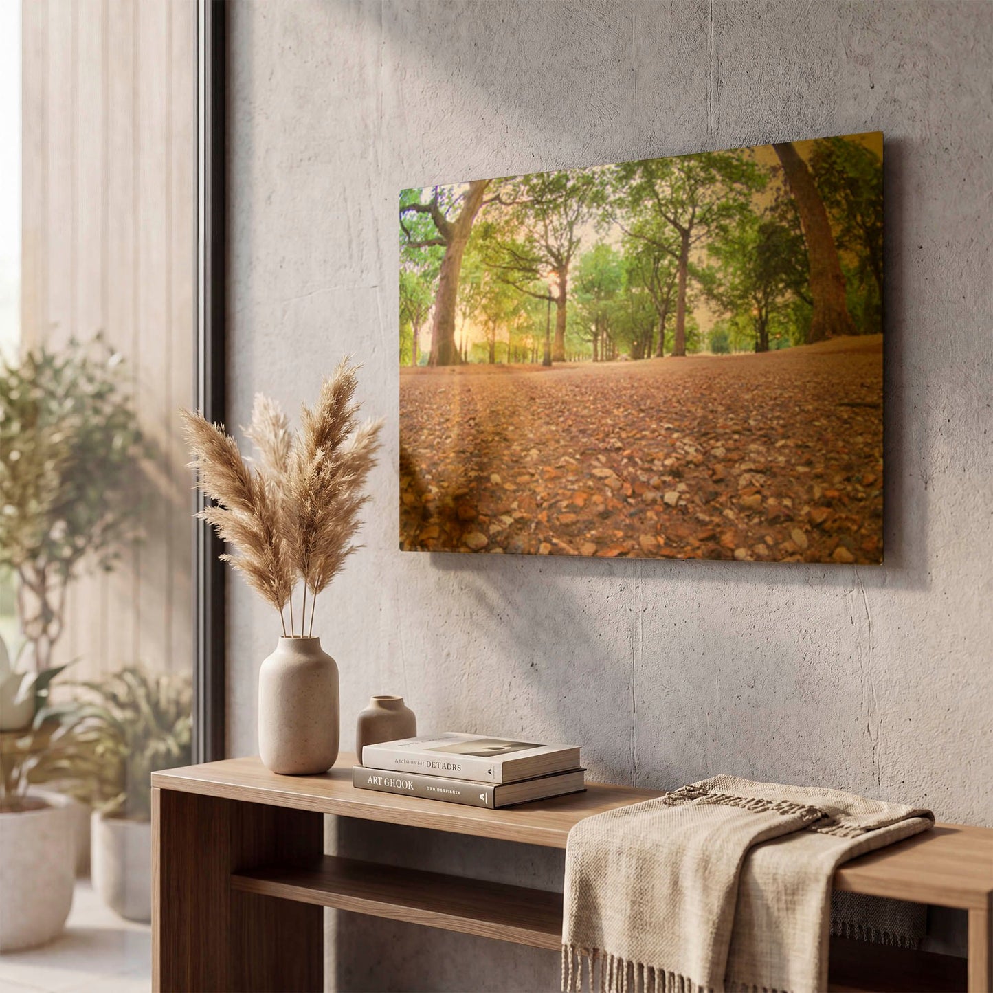 'Down Low In Green Park' By Mark A Paulda Gold Metal Wall Art