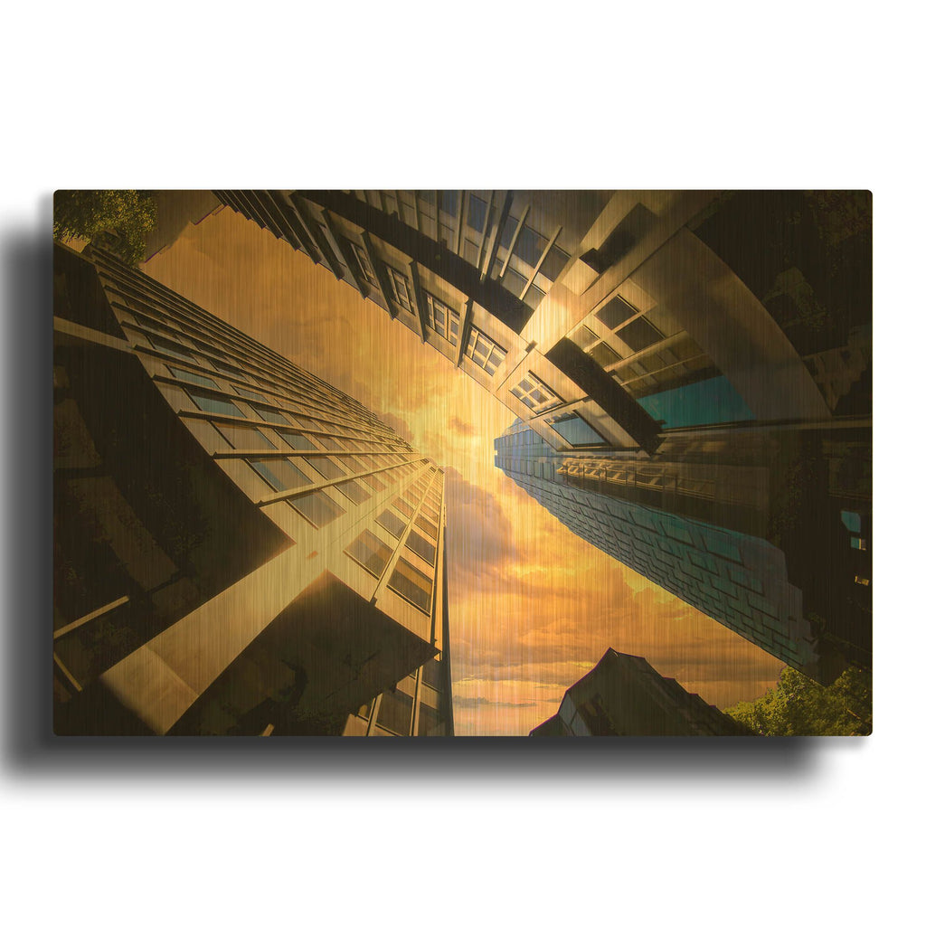 'Glimpse Of Sunset' By Mark A Paulda Gold Metal Wall Art