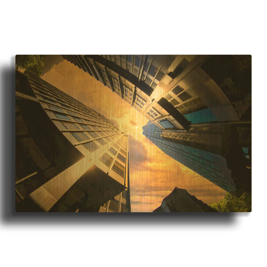 'Glimpse Of Sunset' By Mark A Paulda Gold Metal Wall Art