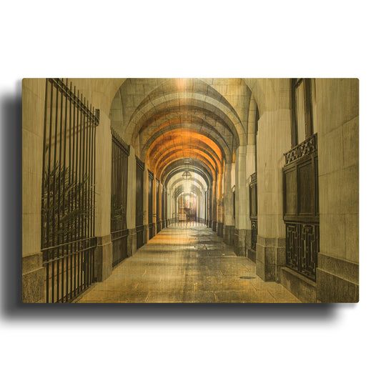 'Golden Tunnel' By Mark A Paulda Gold Metal Wall Art