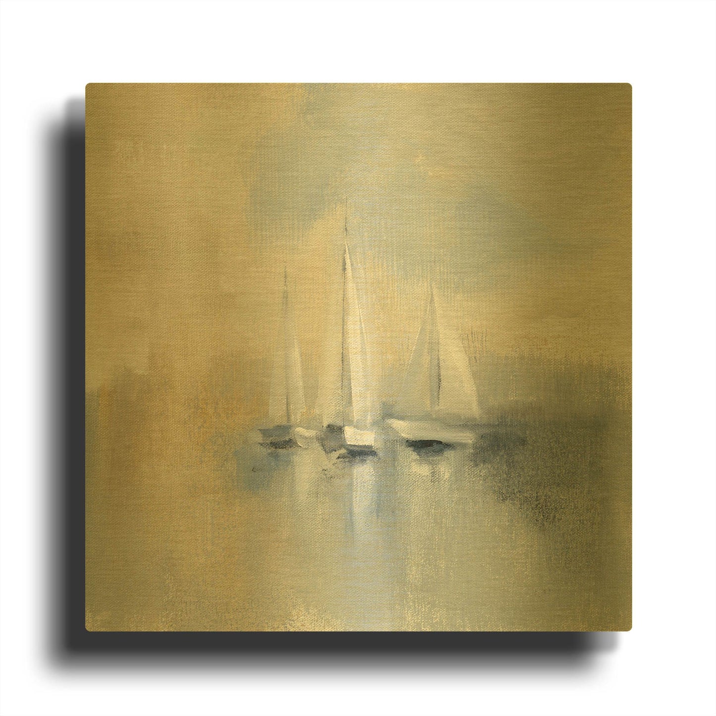 'Morning Sail I' By Silvia Vassileva Gold Metal Wall Art