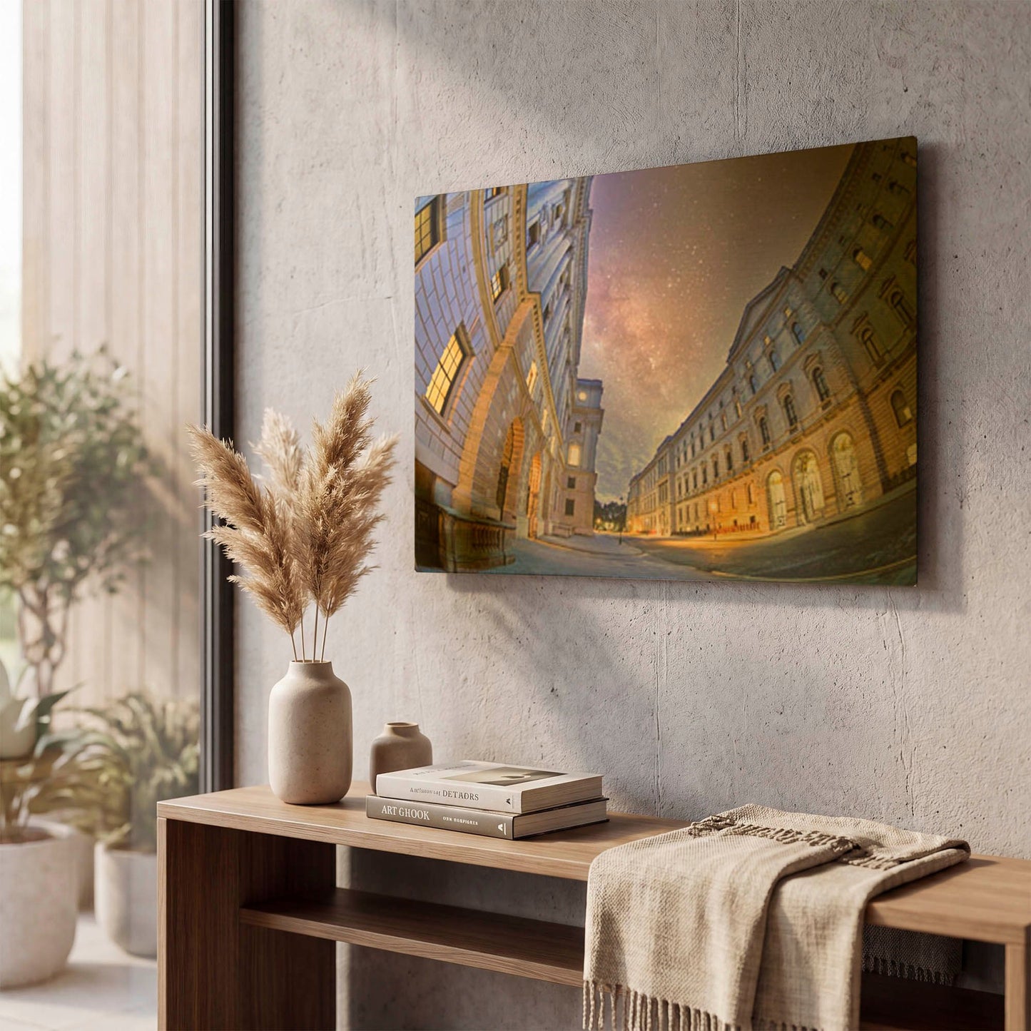 'Illuminated Whitehall' By Mark A Paulda Gold Metal Wall Art