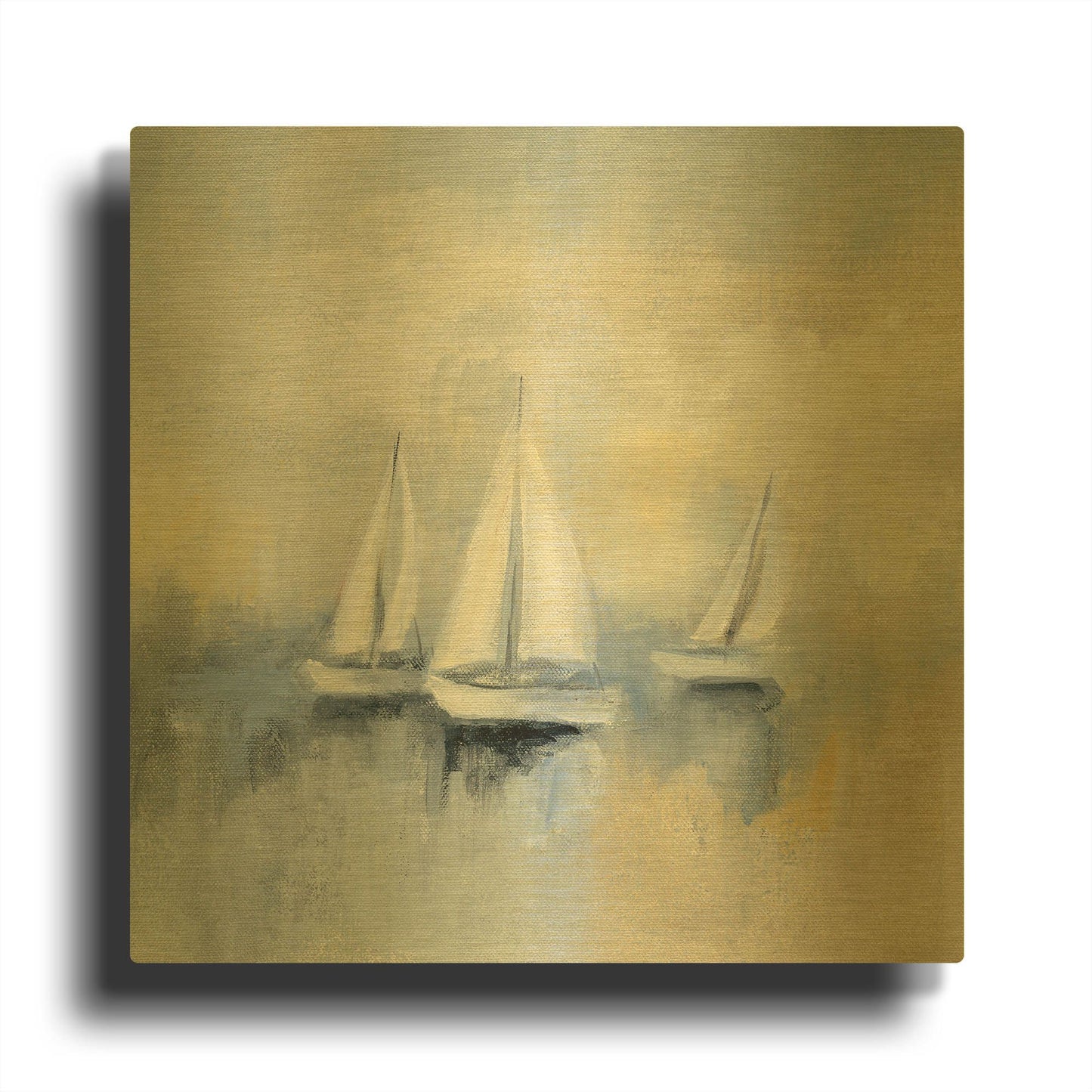 'Morning Sail II' By Silvia Vassileva Gold Metal Wall Art