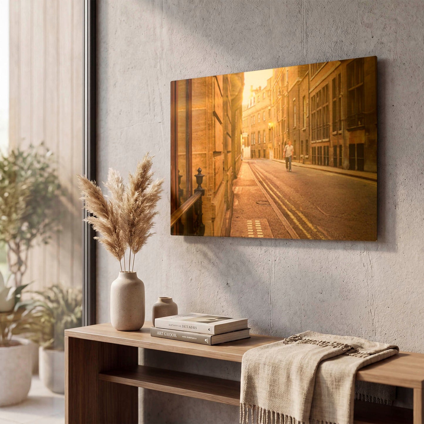 'London Golden Afternoon' By Mark A Paulda Gold Metal Wall Art