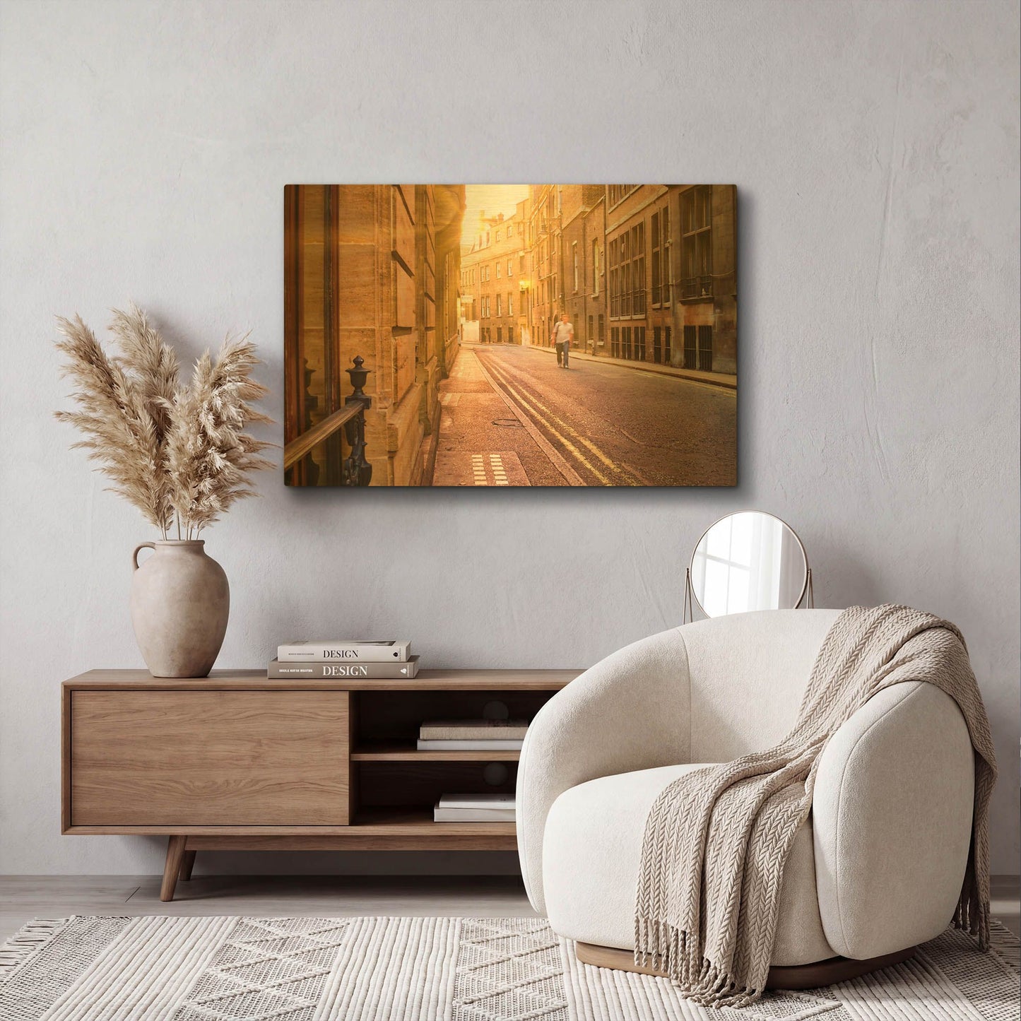 'London Golden Afternoon' By Mark A Paulda Gold Metal Wall Art