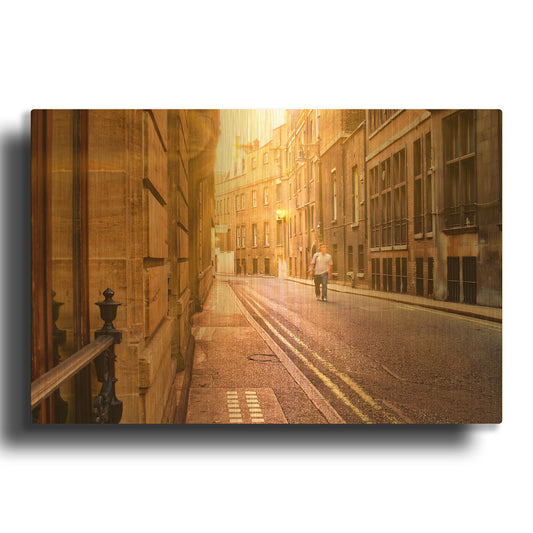 'London Golden Afternoon' By Mark A Paulda Gold Metal Wall Art