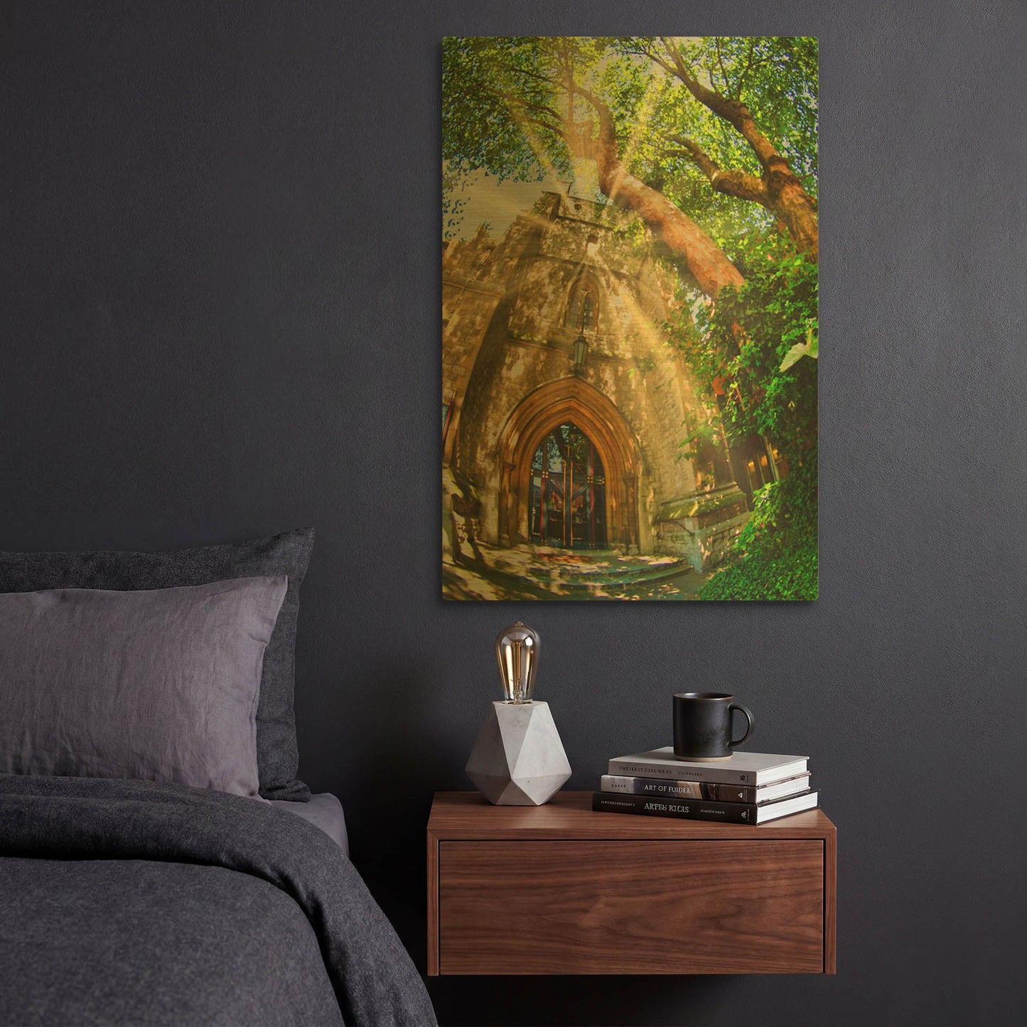 'London Neighborhood Church' By Mark A Paulda Gold Metal Wall Art