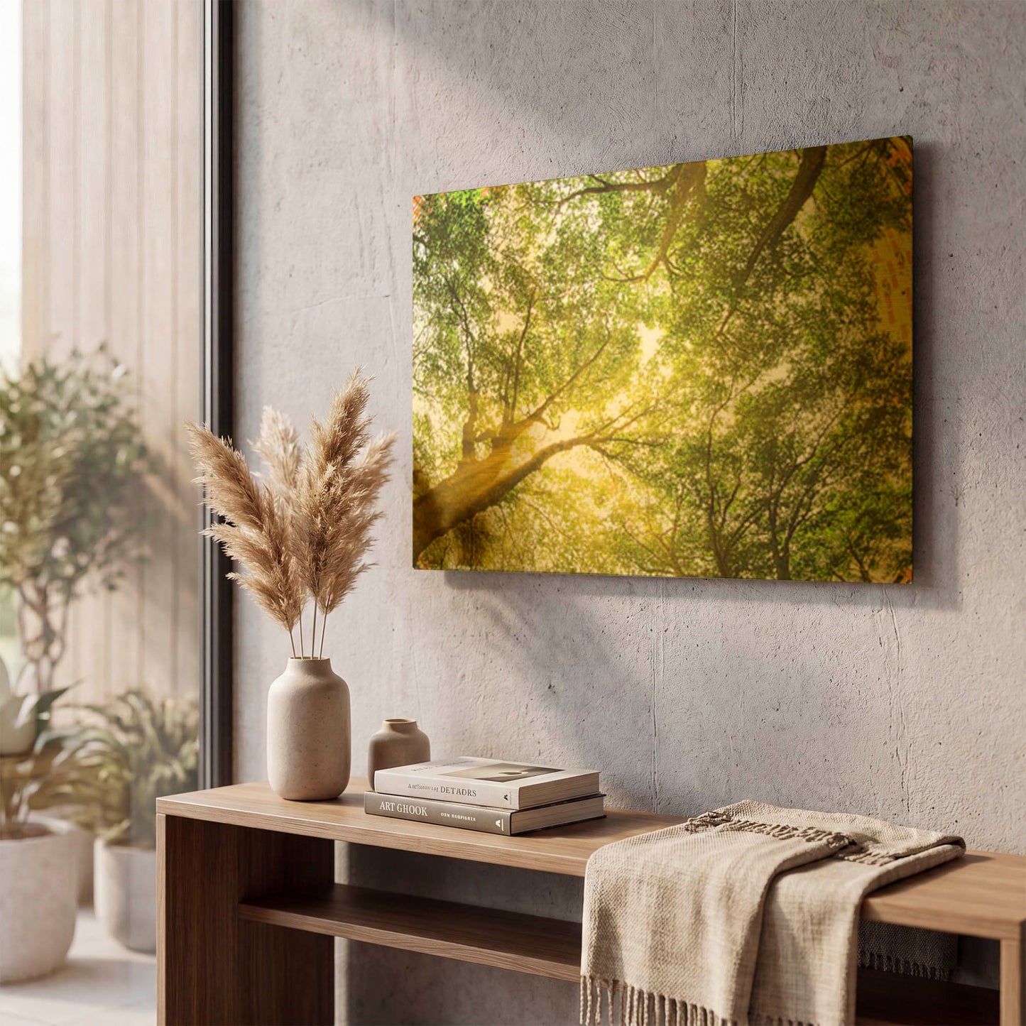 'London Treetops II' By Mark A Paulda Gold Metal Wall Art